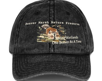 Beaver Marsh Wetlands Vintage Cotton Twill Cap