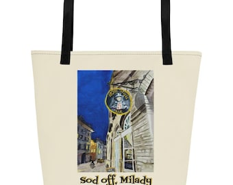 Large Tote Bag Oliver Twist the artful dodger, Original Artwork of York, England