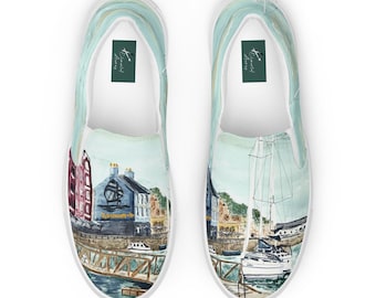 Wearable Landscapes Dungarvan Harbour, Ireland/Coastal Fashion/Artist Harbor instapschoenen