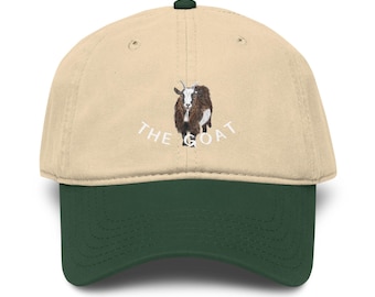 The Goat original art Garment washed baseball cap unisex