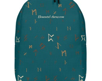 Viking runes on sherpa blue Minimalist Backpack