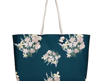 Floral Oversized weekender bag