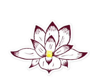 burgundy and chartreuse lotus stick