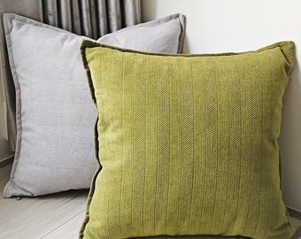 Personalised Chenille Pillow Cover, Soft Textured Cushion, Decorative Throw Pillow Case, Side Zipper Closure, Cozy Home Decor Gift, Handmade