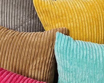 Personalized Corduroy Pillow, Custom Soft Ribbed Cushion Cover, Cozy Aesthetic Throw Pillow, Home Decor, Gift for Her, Accent Cushion