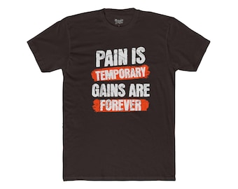 GYM gainz Tee | Distressed Orange Text T-Shirt