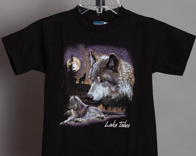 90s Childrens Lake Tahoe Wolf Tshirt Not Worn - Etsy