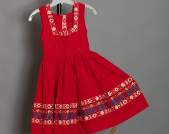 Cute Vintage Red Sleeveless Dancing Dress