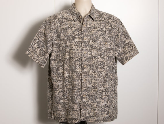 80s 90s Men's Short sleeve Button Shirt - Large - image 2