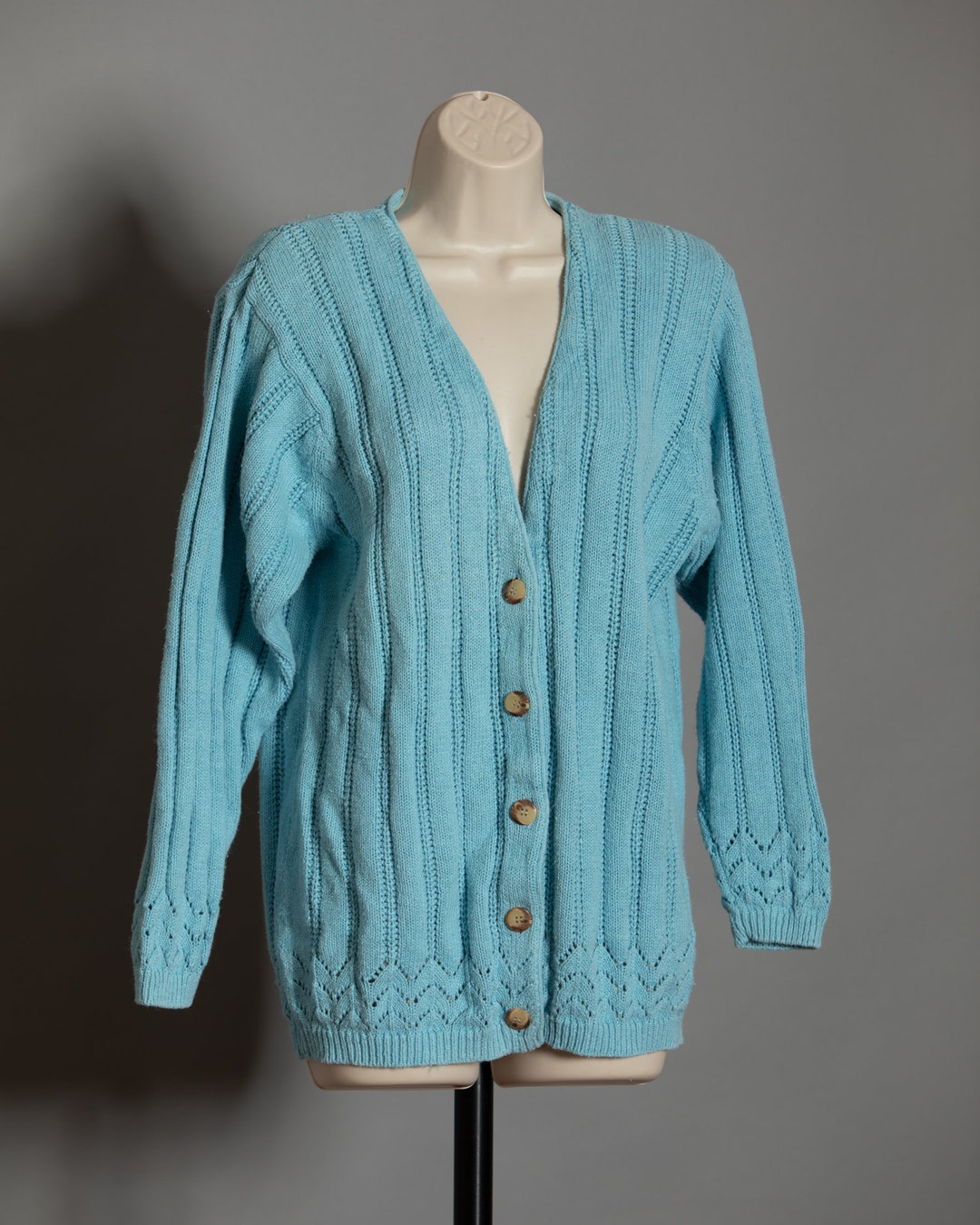 80s 90s Women's Light Blue Cardigan Sweater CABIN CREEK - Etsy