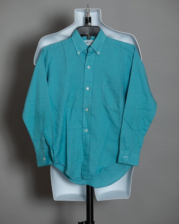 50s 60s Youth Blue Button Down Shirt - Kmart