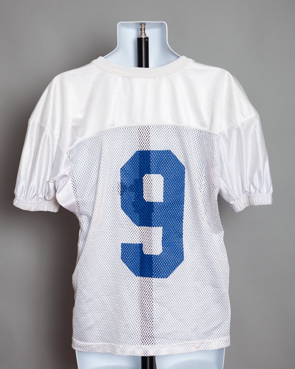 90s White and Blue Number 9 Football Jersey S-M | Etsy