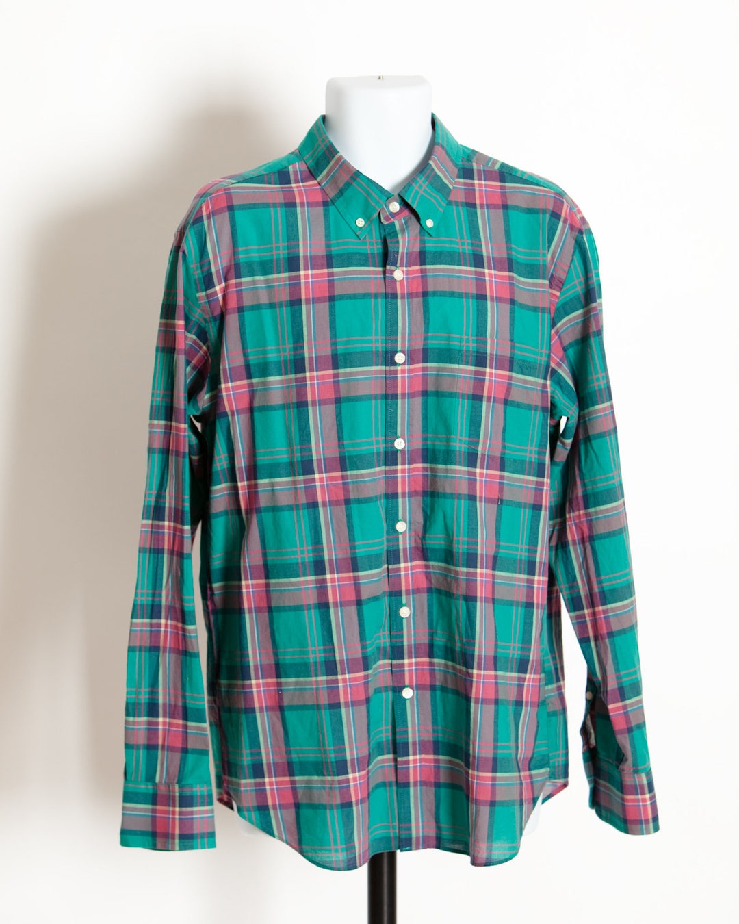 Vintage New 90s Plaid Button Down Shirt JCREW XL - Etsy