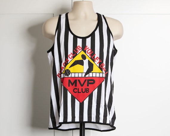 80s 90s Striped Volleyball Theme Tank- TRUTUS - image 1