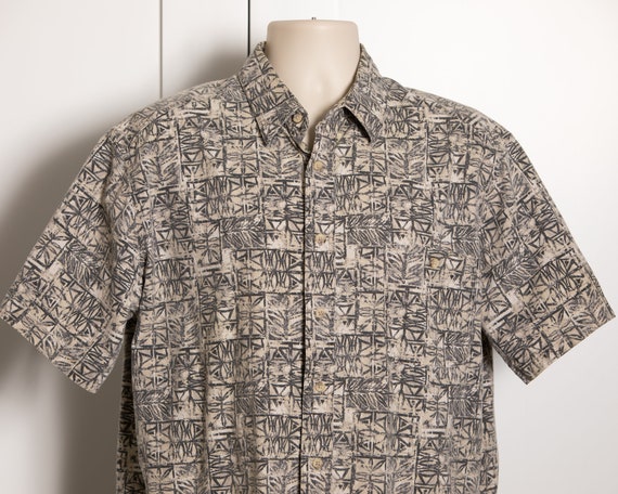 80s 90s Men's Short sleeve Button Shirt - Large - image 3