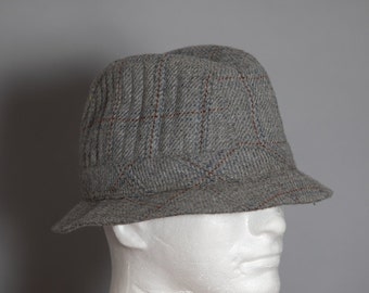 Vintage Men's Gray soft Fedora Hat