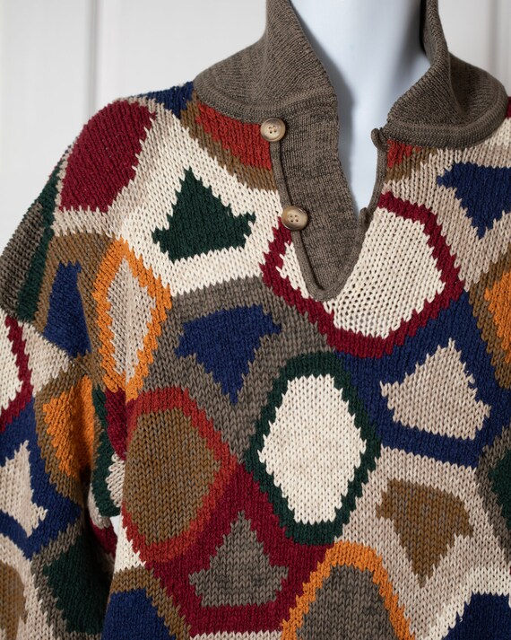 Vintage 90s Colorful men's Sweater - image 5