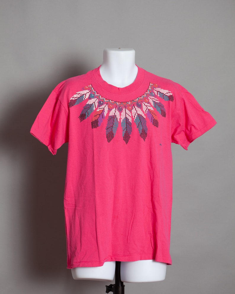 80s 90s Arizona Tshirt Southwest Native Feather Design L | Etsy