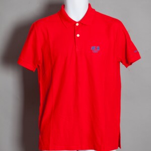 Vintage 80s 90s USA Olympics red Polo Shirt image 2