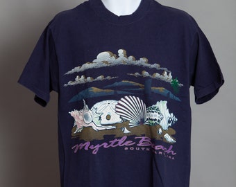 90s MYRTLE BEACH South Carolina Tshirt seashells