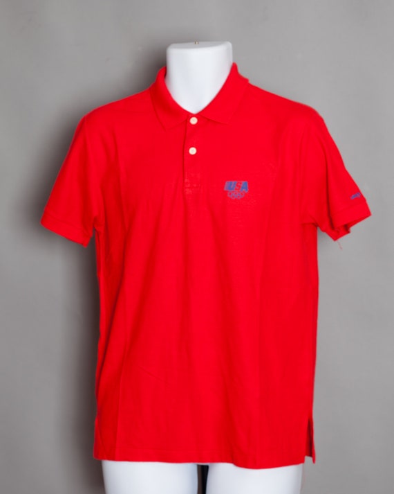 Vintage 80s 90s USA Olympics red Polo Shirt - image 6