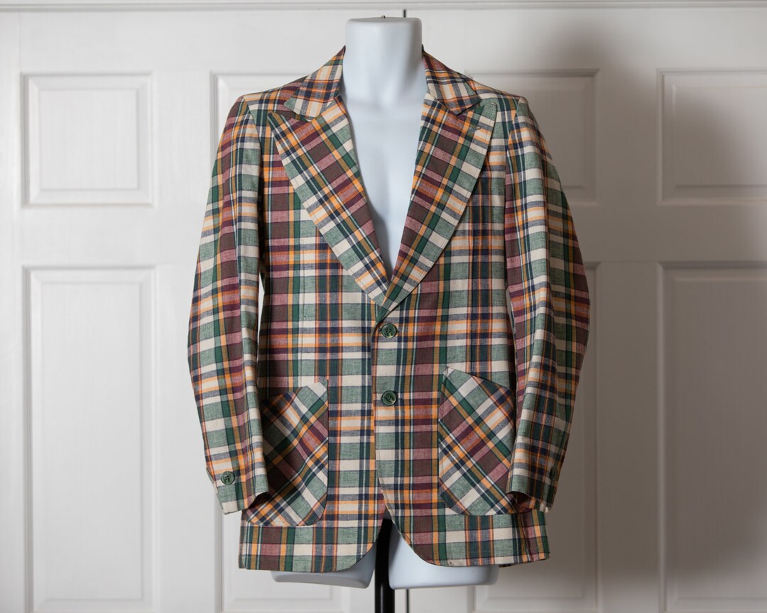 mens plaid blazer vintage