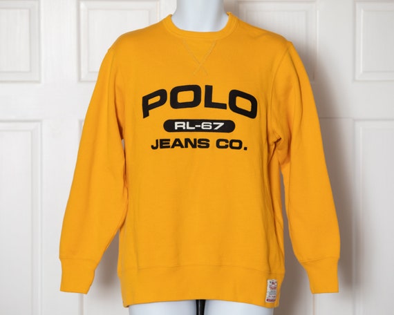Vintage-new 90s 00s POLO JEANS yellow Sweatshirt - S