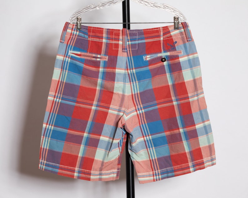 Early 2000s Plaid Shorts Red and Blue 34 - Etsy Singapore