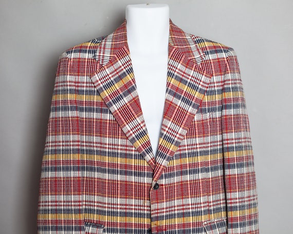 70s 80s Men's Sport Coat Suit Jacket - image 2