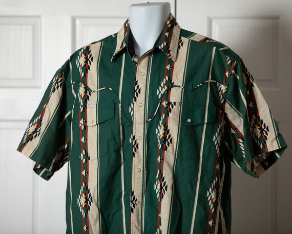 Vintage WRANGLER Short Sleeve Western Shirt Snap Buttons XL Etsy UK