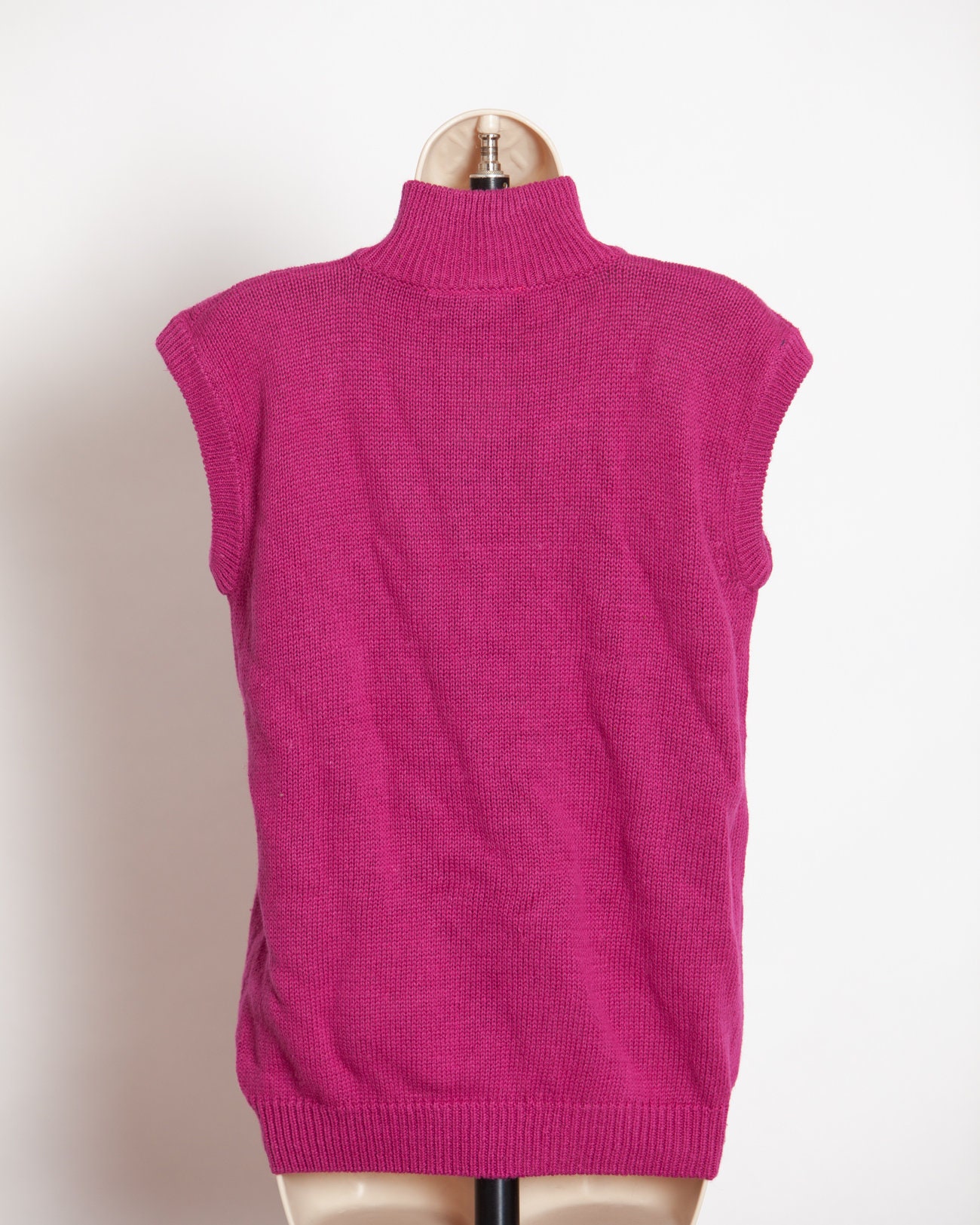 80s 90s Women's Sleeveless Button Front Knit Top Medium - Etsy