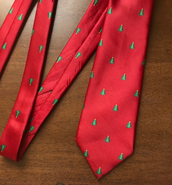 Vintage 80s 90s Mens Christmas Necktie - image 1