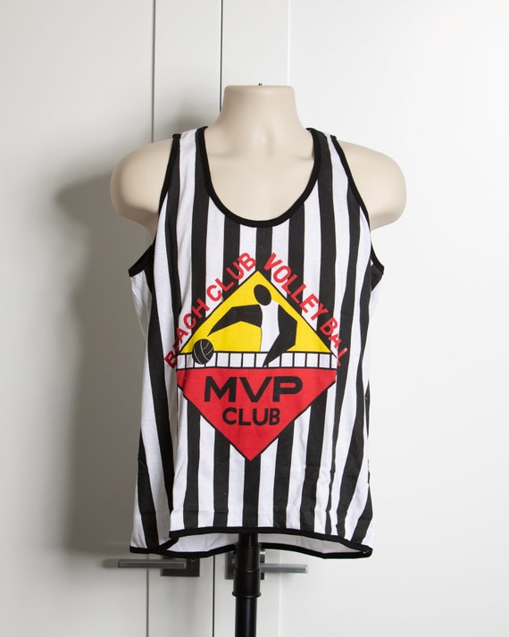 80s 90s Striped Volleyball Theme Tank- TRUTUS - image 3