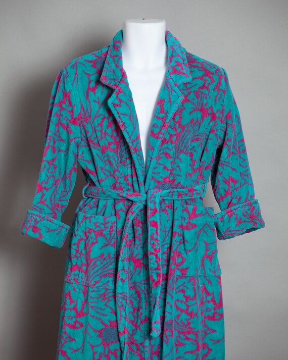 80s 90s Colorful Bath Robe - NIGHT GEAR Lounge Wea
