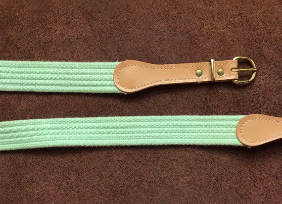 70s 80s Belt Seafoam Green - image 3