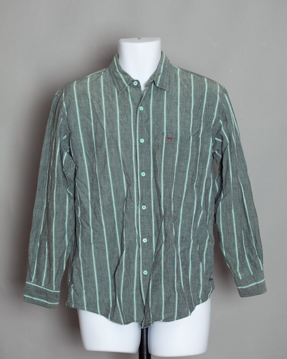 80s 90s Button Down Seafoam Mint Color Shirt Medium | Etsy