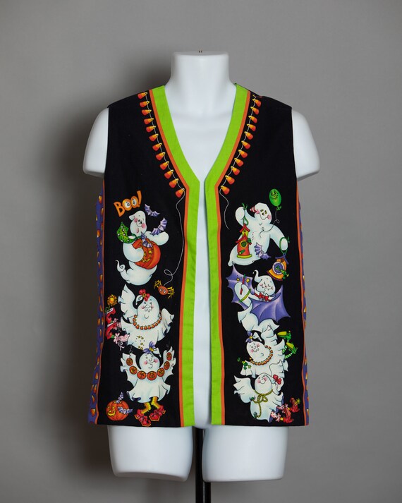 80s 90s Halloween Ghost Vest Homemade 
