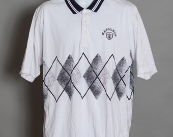 80s 90s Men's Polo Shirt - NAPOLEON with a cat