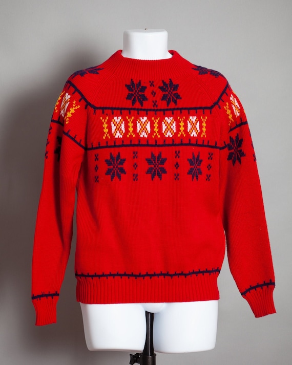 70s 80s Knit Winter Sweater - JCPenney - image 1