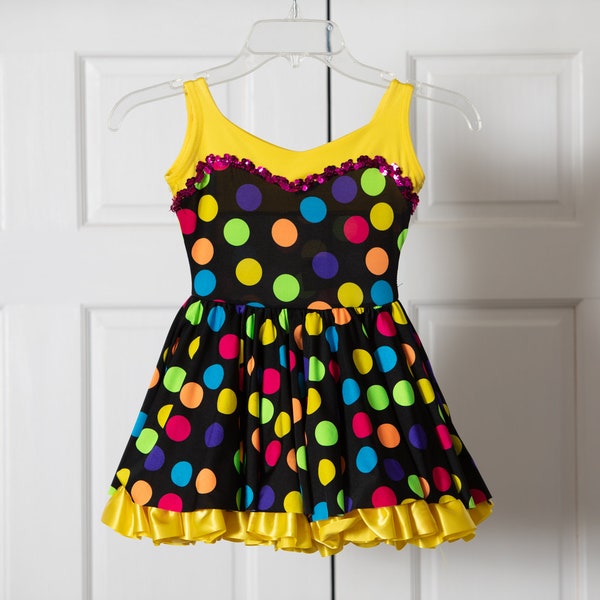 Girls Cute Polka-Dot Dance Costume - Costume Gallery