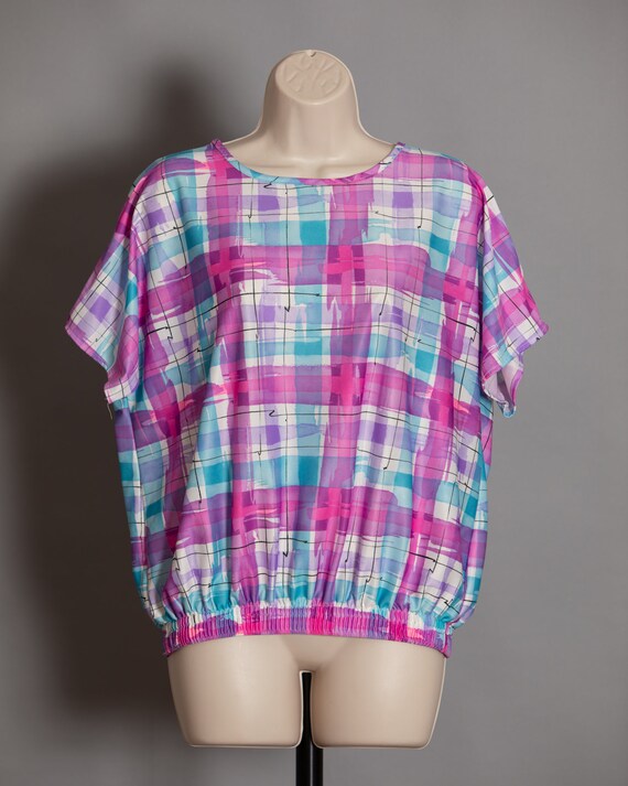 70s 80s Women's Colorful Top - HABAND For Her