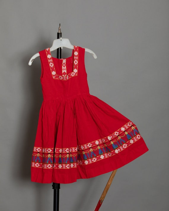 Cute Vintage Red Sleeveless Dancing Dress