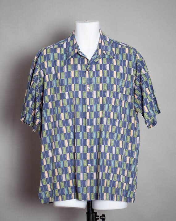 80s 90s Men's Short Sleeve Button Shirt - TORI RIC