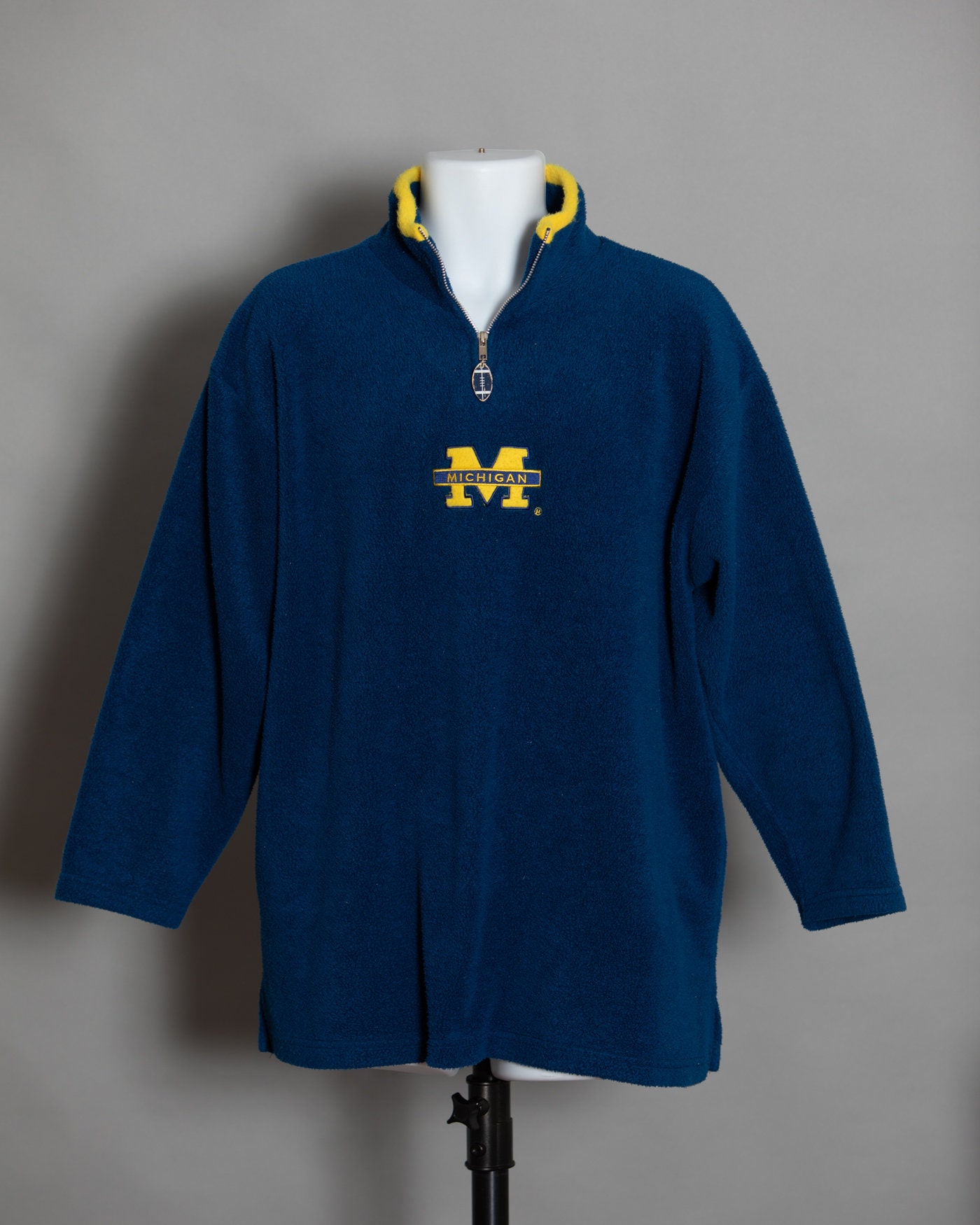 Fleece University of Michigan Wolverines U of M Holiday Christmas  Sweater-Look College Fleece Fabric Print