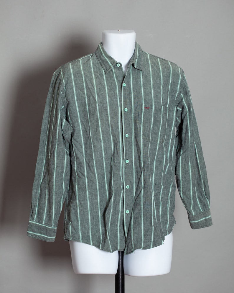 80s 90s Button Down Seafoam Mint Color Shirt Medium - Etsy