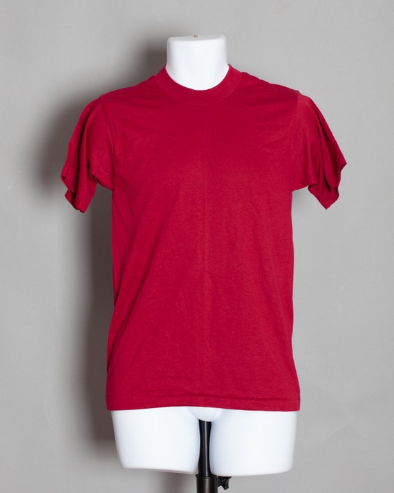 red plain shirt