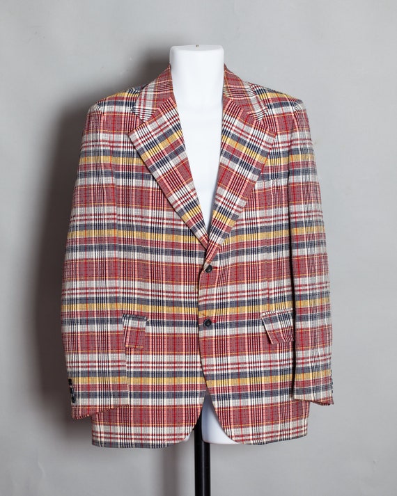 70s 80s Men's Sport Coat Suit Jacket - image 3