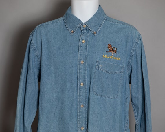 JXG Men Pockets Ruched Stitching Short Sleeve Jean Button Down Shirt Tops JXG Men Pockets Ruched Stitching Short Sleeve Jean Button Down Shirt Tops