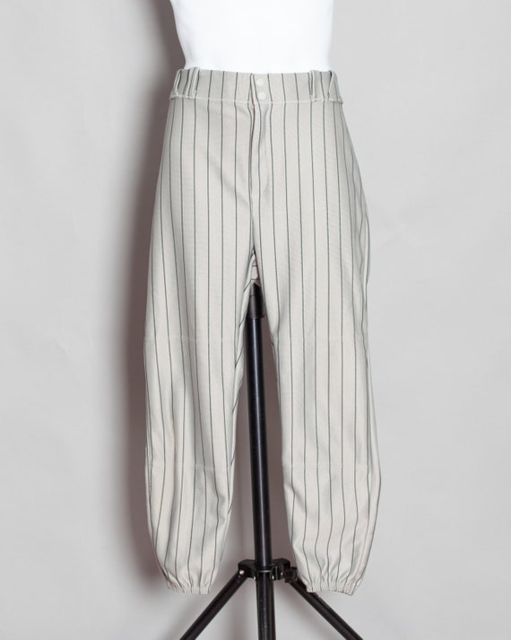 Pinstripe Baseball Pants Gray and Black 