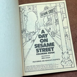 Vintage SESAME STREET Coloring Book - Etsy